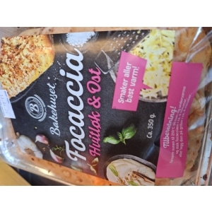 Focaccia m. Hvitløk&Ost 350g