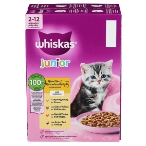 Whiskas Junior Poultry 2-12Mts 12X85g