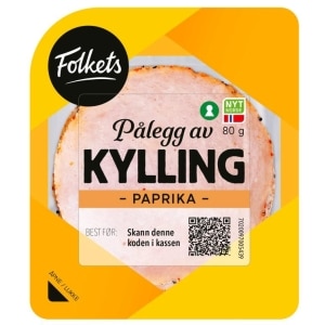 Kyllingpålegg Paprika 80g Folkets