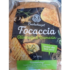 Focaccia m.olivenolje&rosmarin 350g