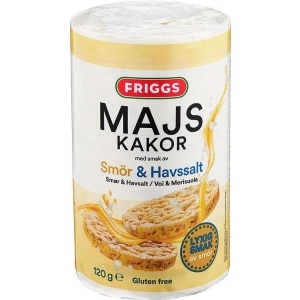 Maiskaker Smør&Havsalt 120g Friggs