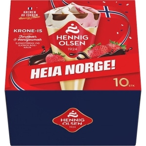 Krone-Is Heia Norge 10stk fløteis Hennig Olsen