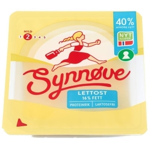 Gulost Lett 16% Skivet 150g Synnøve
