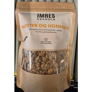 Granola økologisk med nøtter og honning 340g Imres granola