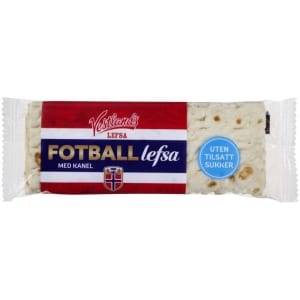 Vestlandslefsa Fotball U/Sukker 50g