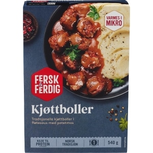 Kjøttboller M Potetmos 540g Fersk & Ferdig