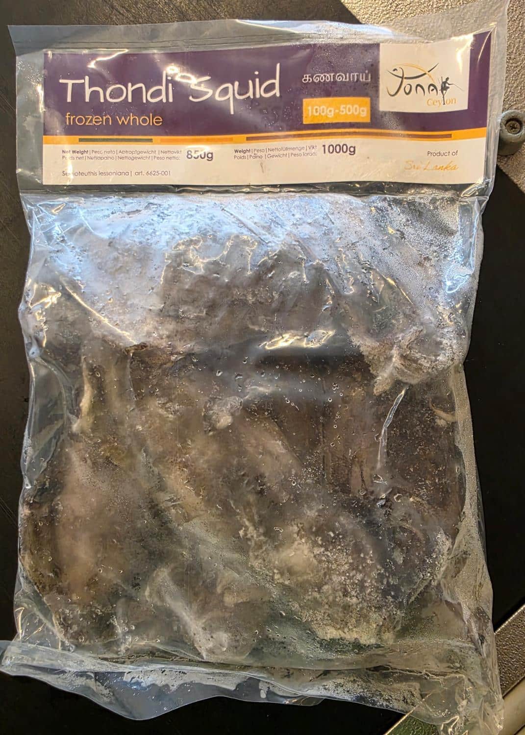 Jona Thondi Squid WR 150-500g IQF 1kg