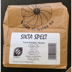 Sikta spelt økologisk 1kg Volda Elektriske Mylne