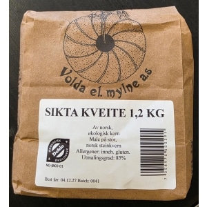 Sikta kveitemjøl økologisk 1,2kg Volda Elektriske Mylne