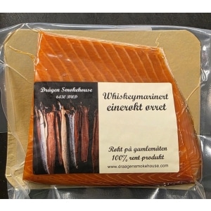 whiskeymarinert einerøkt ørret kg Drågen Smokehouse