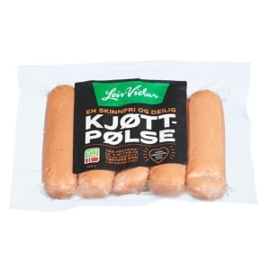Kjøttpølse Skinnfri 425g Leiv Vidar