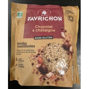 Øko sprømüsli sjokolade/kastanje 375g Favrichon