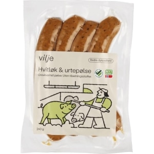 Pølse Hvitløk&Urter 240g Vilje